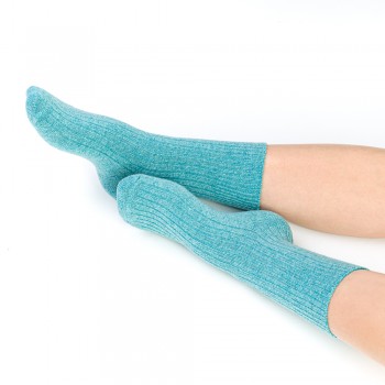 Skarpetki wełniane turkusowe