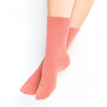 Skarpetki wełniane łososiowe