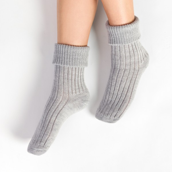 Skarpetki do spania melanż jasnoszare