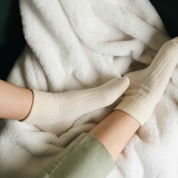 Skarpetki wełniane ecru