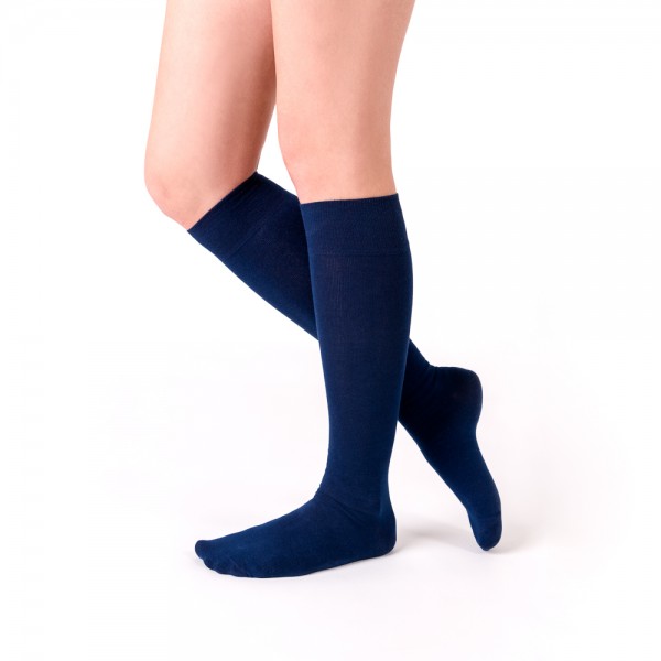 Podkolanówki bawełniane granatowe
