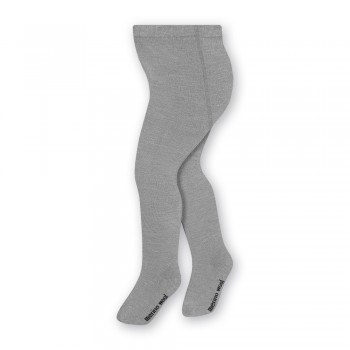 Rajstopki z wełny merynosów szare