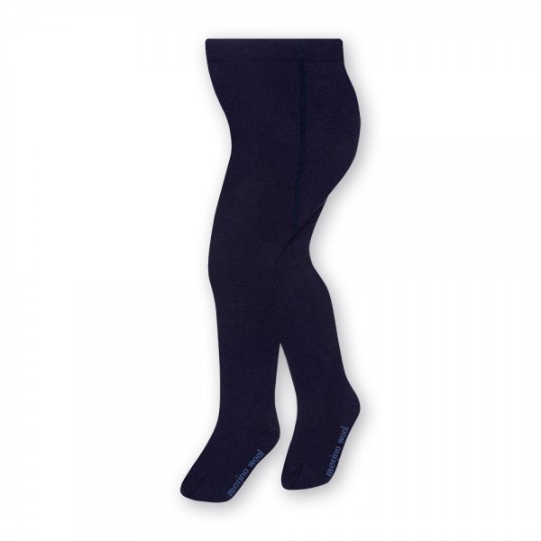 Rajstopki z wełny merynosów granatowe