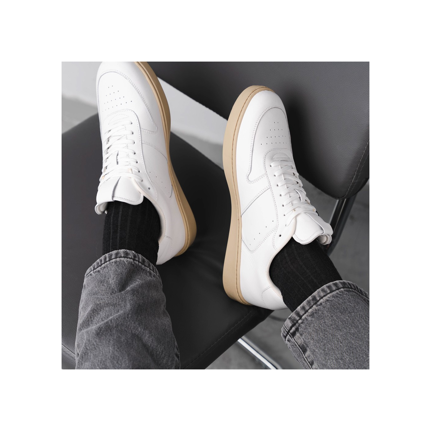 Skarpety MERINO WOOL z wełny merynosa prążkowane bezuciskowe dla mężczyzn CZARNE