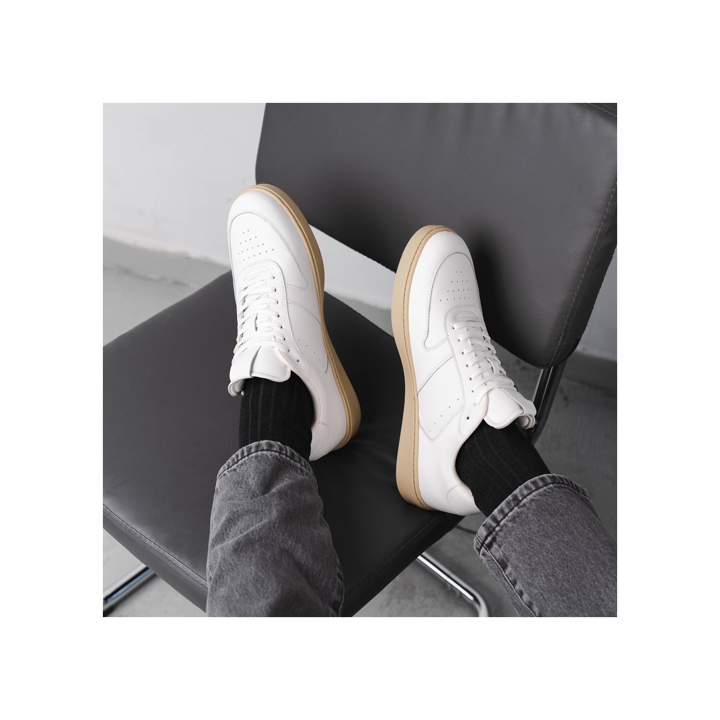 Skarpety MERINO WOOL z wełny merynosa prążkowane bezuciskowe dla mężczyzn CZARNE