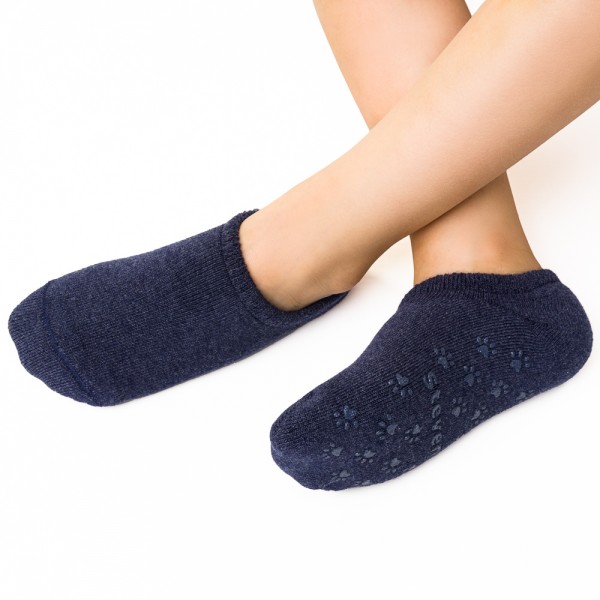 Stopki frotte antypoślizgowe melanż jeans