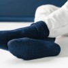 Skarpety z wełną alpaki granatowe