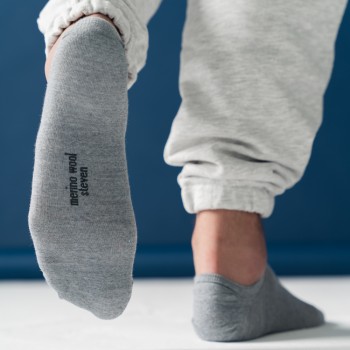 Stopki z wełny merynosów szare