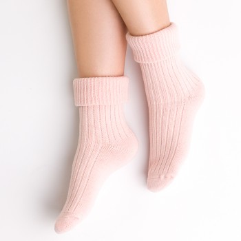 Skarpetki do spania jasnoróżowe