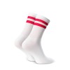 Skarpety sportowe białe z dwoma paskami
