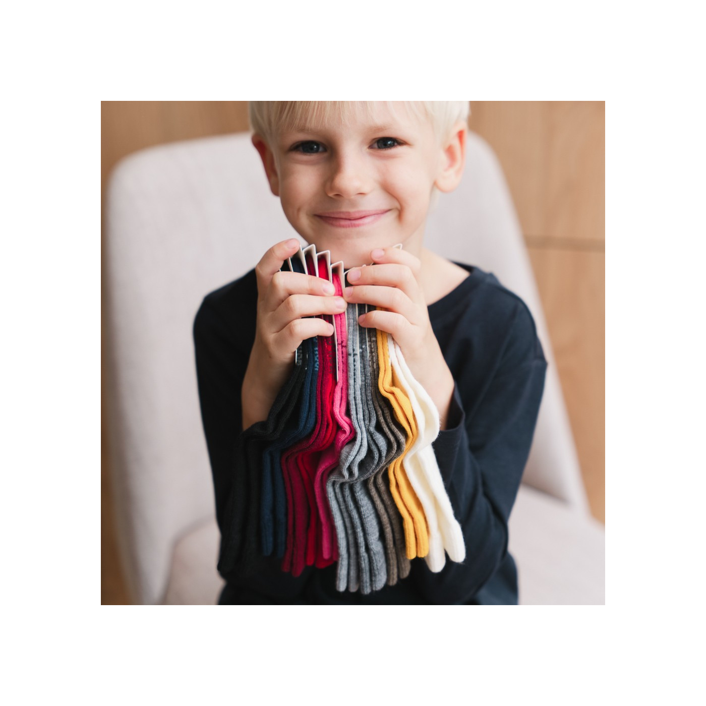 Skarpetki MERINO WOOL z wełny merynosa dla niemowlaków w kolorze SZARYM