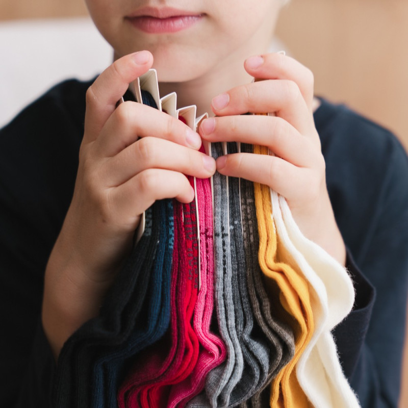 Skarpetki MERINO WOOL z wełny merynosa dla niemowlaków w kolorze RÓŻOWYM