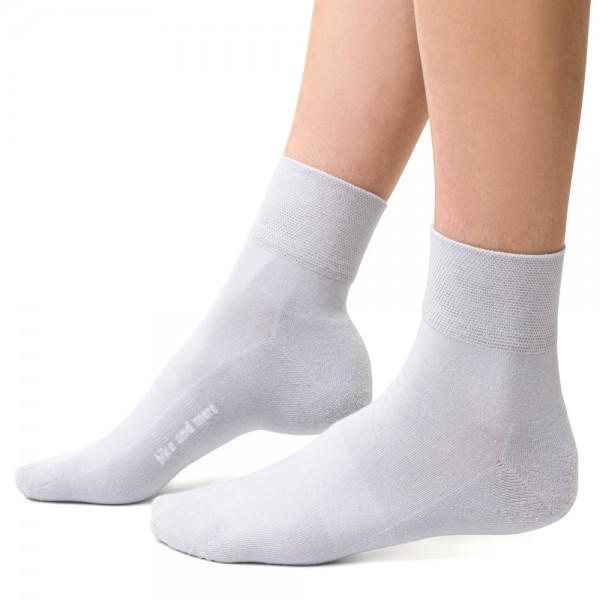 Skarpetki półfrotte sportowe jasnoszare