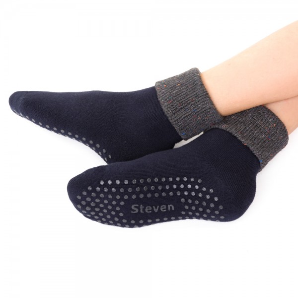 Skarpetki frotte antypoślizgowe granatowe
