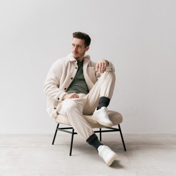 Skarpety wełniane grafitowe