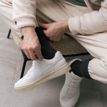 Skarpety wełniane grafitowe