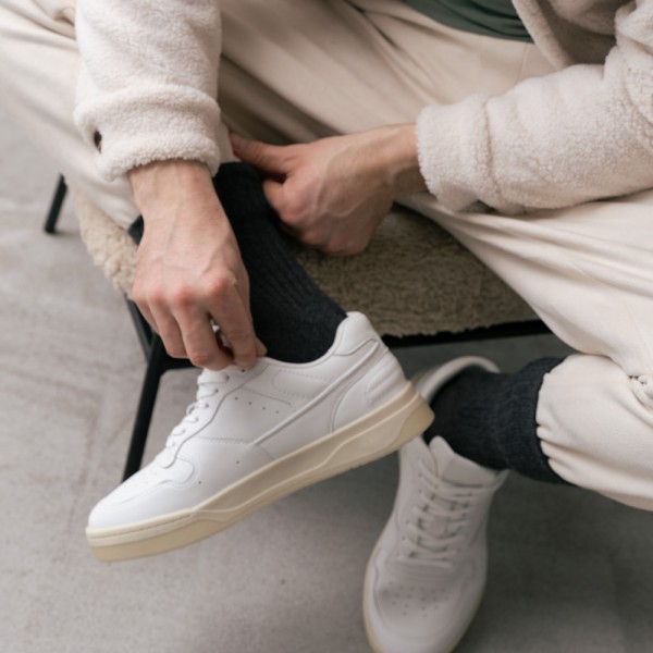 Skarpety wełniane grafitowe