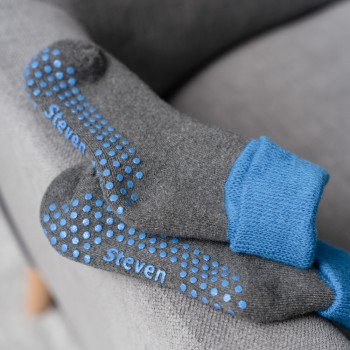 Skarpetki frotte antypoślizgowe szare