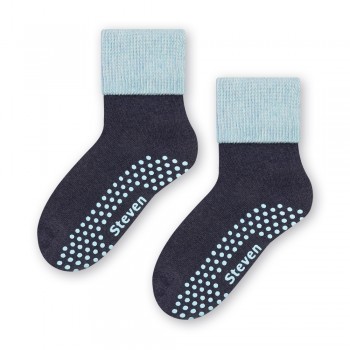 Skarpetki frotte antypoślizgowe melanż jeans