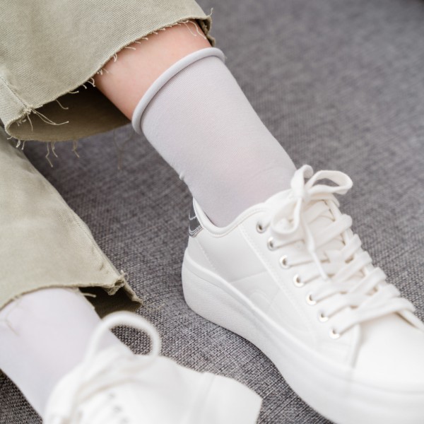 Skarpetki bambusowe cienkie bezuciskowe szare