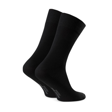 Eleganckie skarpety dla mężczyzn MERINO WOOL z wełny merynosów -CZARNE- Wełna Merino