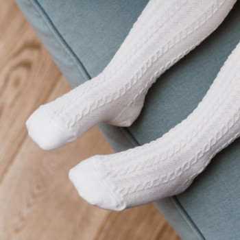 Rajstopki bawełniane białe