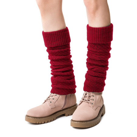 getry na buty w kolorze bordowym