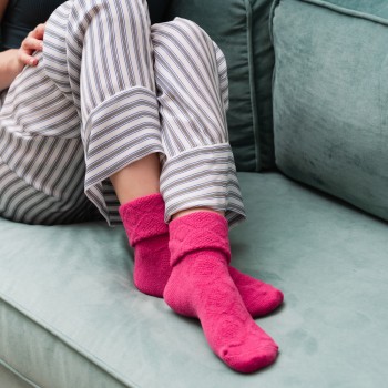 Skarpetki wełniane różowe