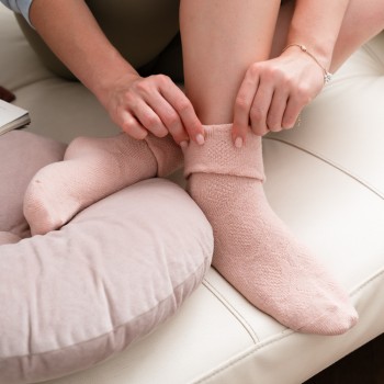 Skarpetki wełniane jasnoróżowe