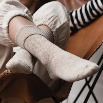 Skarpetki wełniane beżowe