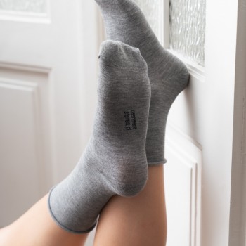 Skarpetki z kaszmirem szare