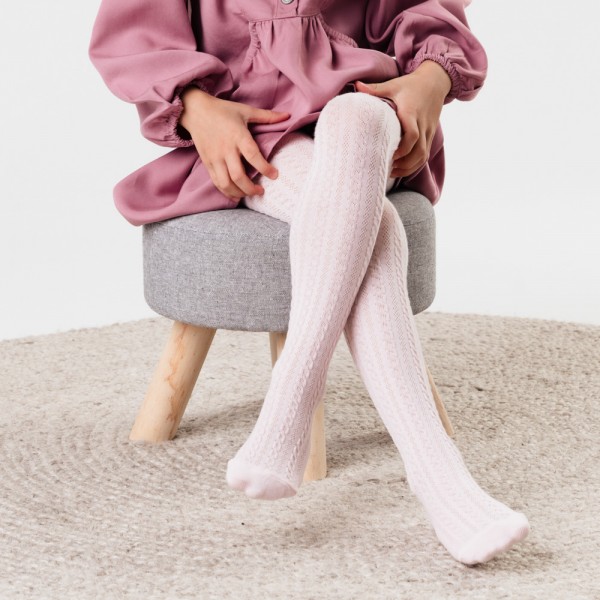 Rajstopki bawełniane jasnoróżowe