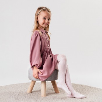 Rajstopki bawełniane jasnoróżowe