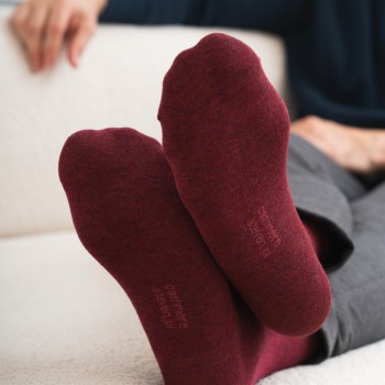 Skarpety z kaszmirem bordowe