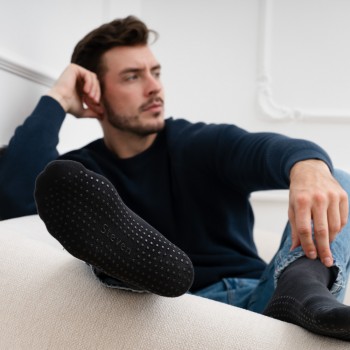 Skarpety frotte antypoślizgowe bezuciskowe czarne