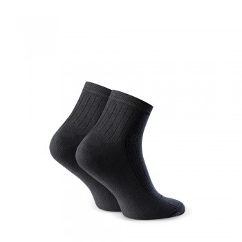 Skarpety krótkie sportowe grafitowe gładkie