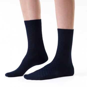 Skarpetki bambusowe bezuciskowe granatowe