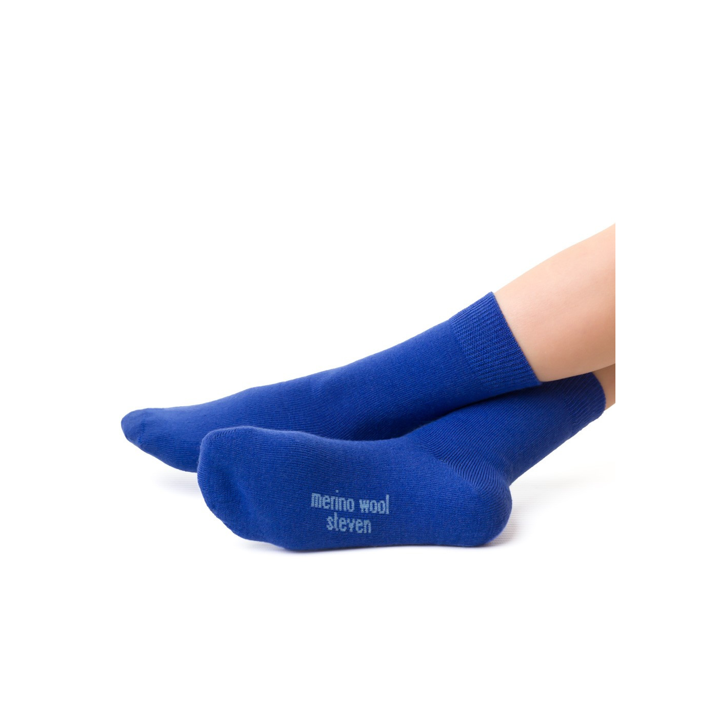 Skarpetki MERINO WOOL z wełny merynosa dla dzieci w kolorze Niebieskim