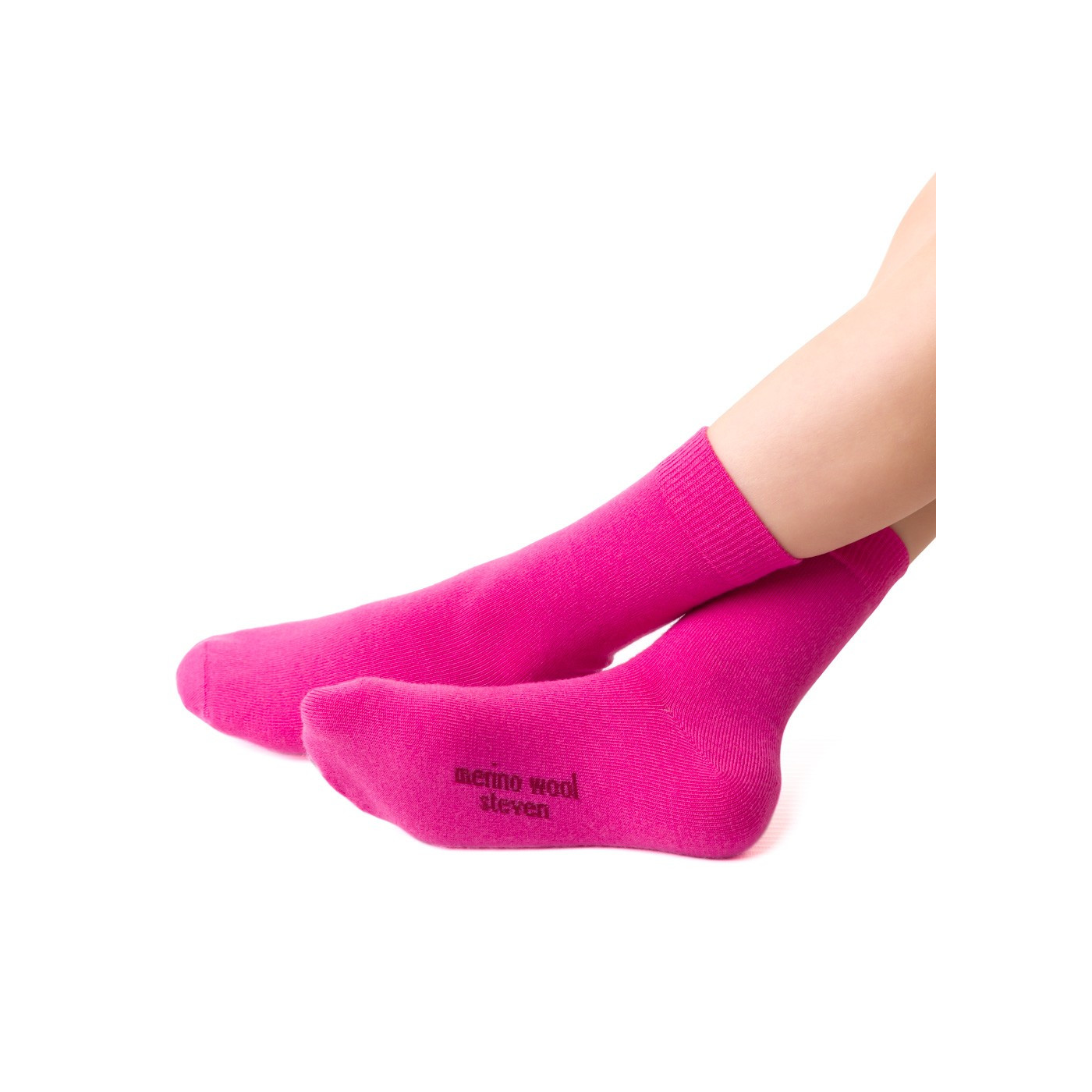 Skarpetki MERINO WOOL z wełny merynosa dla dzieci w kolorze RÓŻOWYM