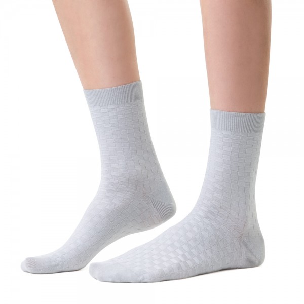 Skarpetki bambusowe bezuciskowe jasnoszare