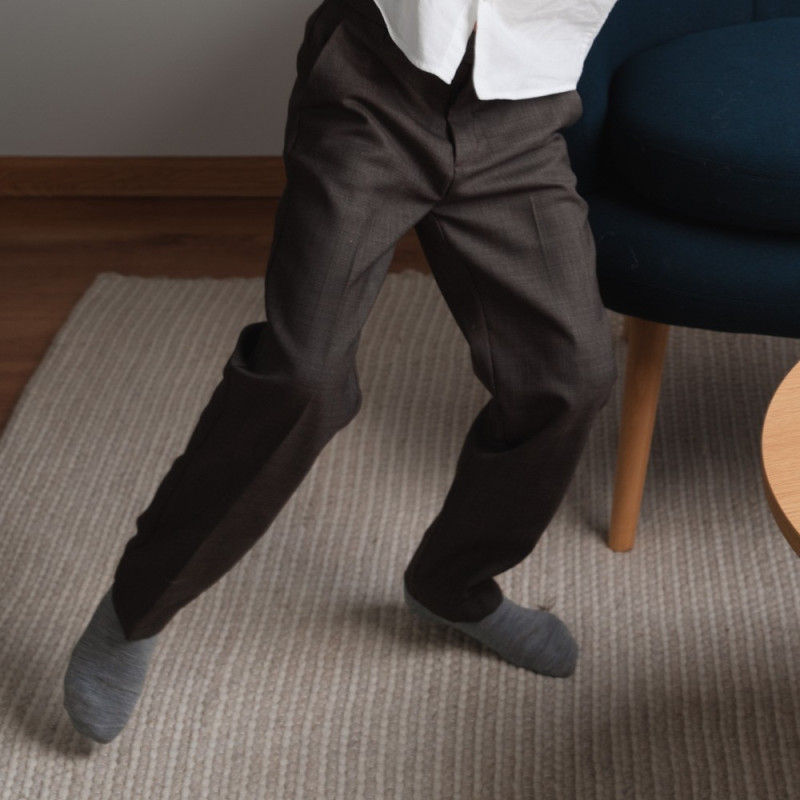 Skarpetki MERINO WOOL z wełny merynosa dla dzieci w kolorze JASNO SZARYM