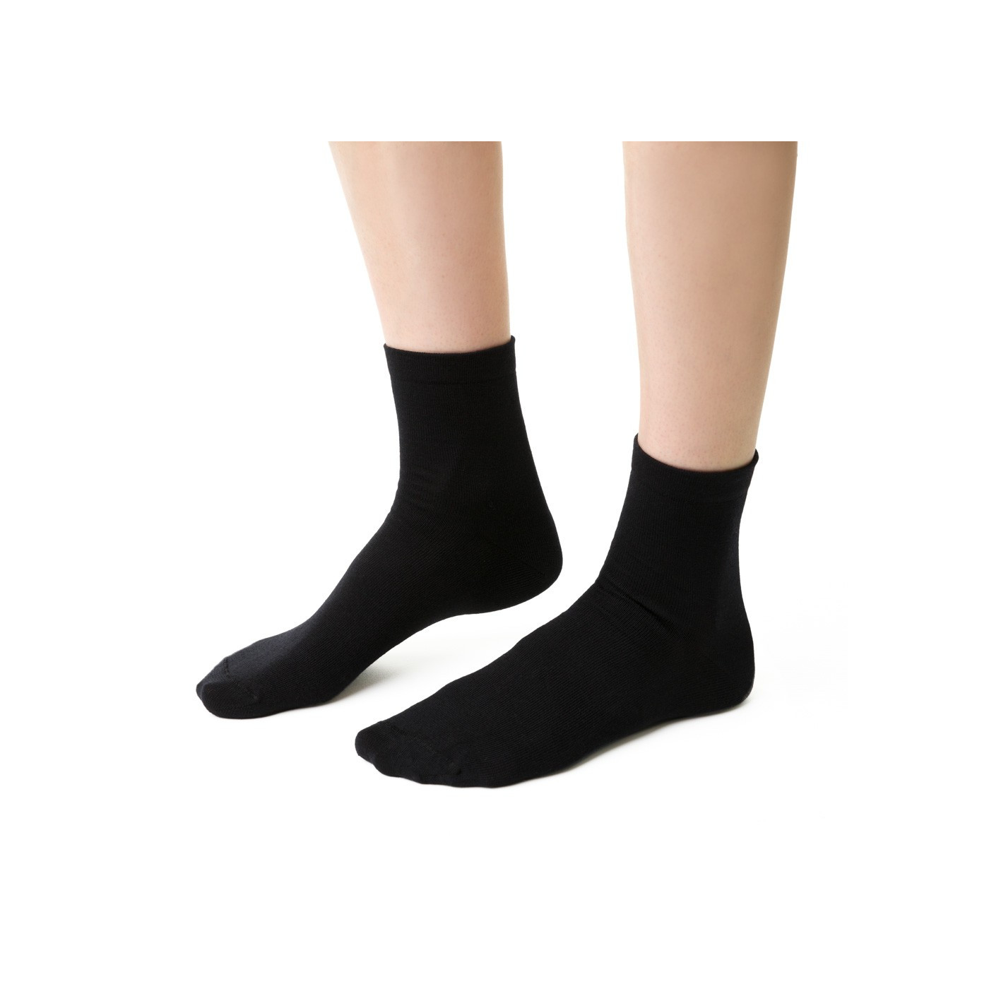 Skarpetki MERINO WOOL z wełny merynosa dla kobiet i dziewczyn - CZARNE