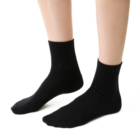 Skarpetki MERINO WOOL z wełny merynosa dla kobiet i dziewczyn - CZARNE