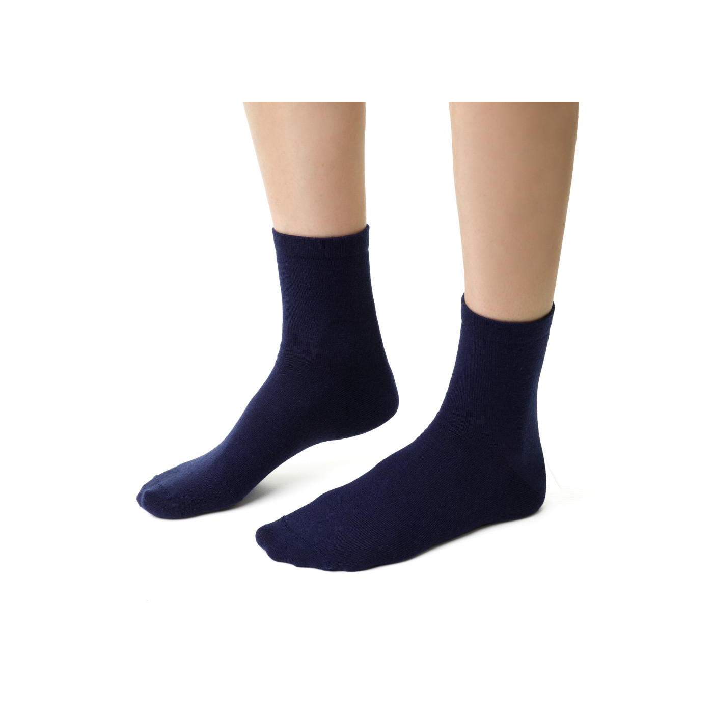 Skarpetki MERINO WOOL z wełny merynosa dla kobiet i dziewczyn GRANATOWE