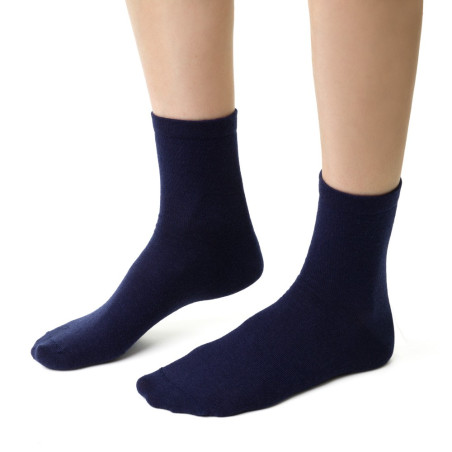Skarpetki MERINO WOOL z wełny merynosa dla kobiet i dziewczyn GRANATOWE