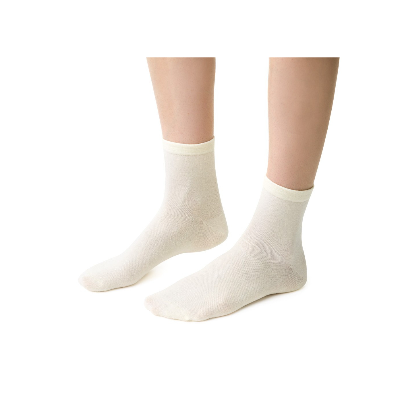 Skarpetki MERINO WOOL z wełny merynosa dla kobiet i dziewczyn - ECRU -