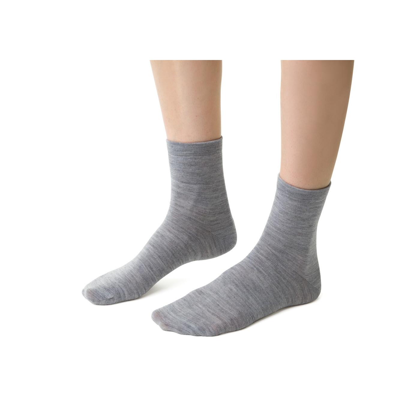 Skarpetki MERINO WOOL z wełny merynosa dla kobiet i dziewczyn -SZARE-