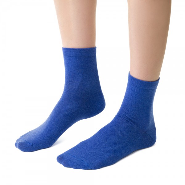 Skarpetki z wełny merynosów niebieskie