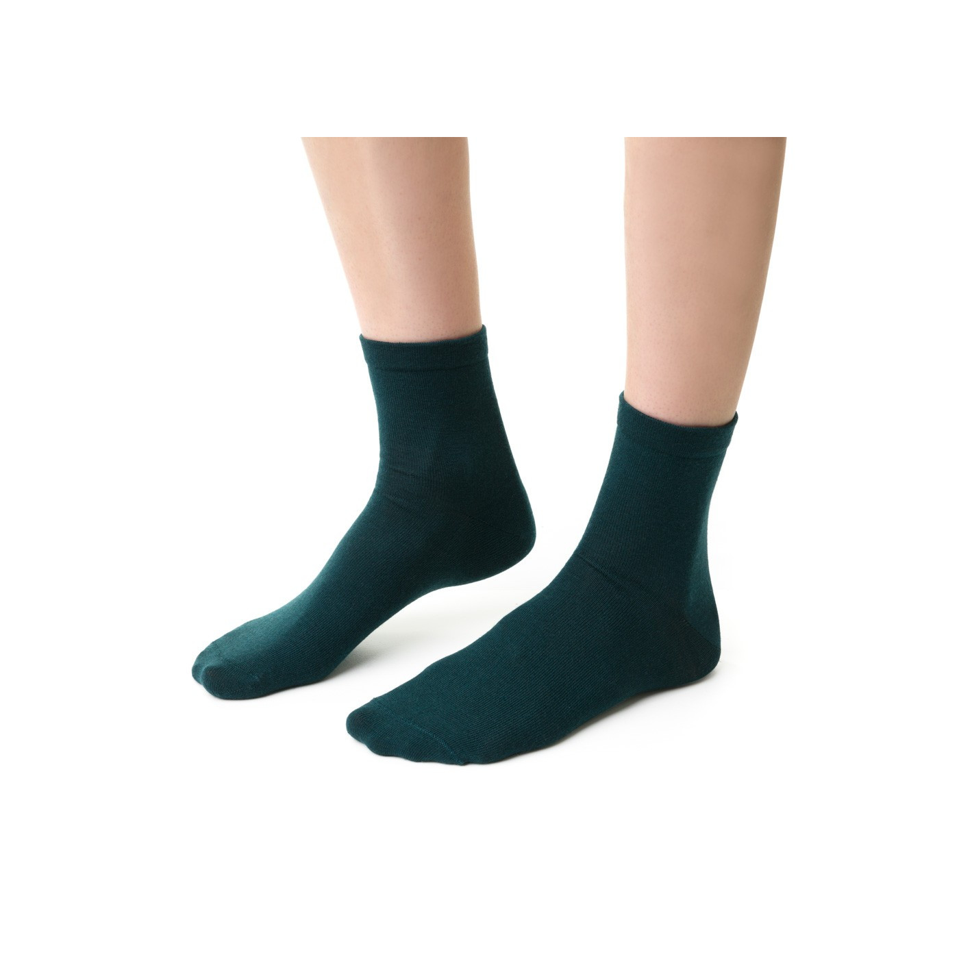 Skarpetki MERINO WOOL z wełny merynosów dla kobiet w kolorze ZIELONYM