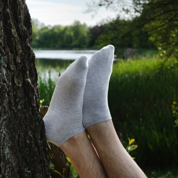 Stopki bawełniane melanż szare